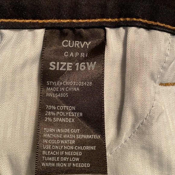 NWOT Copperflash Curvy Capris…size 16W - Picture 4 of 4